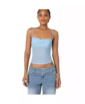 Женский прозрачный сетчатый бюстгальтер Elina Edikted, синий