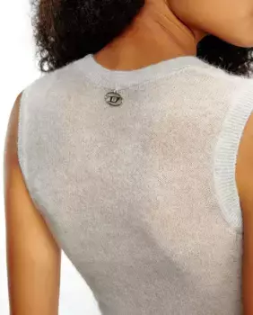 Женский прозрачный топ без рукавов Diesel, серый