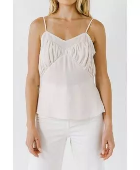 Женский прозрачный топ на бретельках endless rose, тан/бежевый