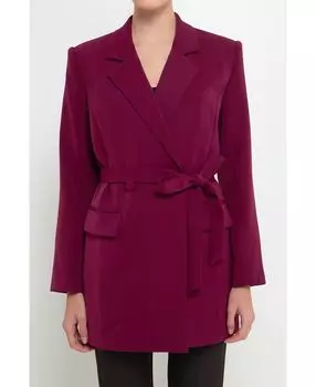 Женский прямой пиджак с поясом endless rose