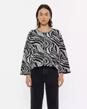 Женский прямой жаккардовый свитер Bimba y Lola, черный