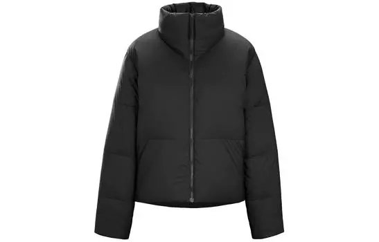 Пуховик женский Arcteryx с воротником-стойкой, черный