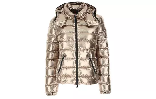 Женский пуховик Bady Светло-золотистого цвета Moncler, светло-золотой