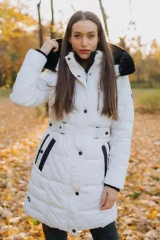 Женский пуховик Budmil, белый