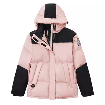 Женский пуховик CAMEL, Ночной лесной зеленый/Фантомный черный