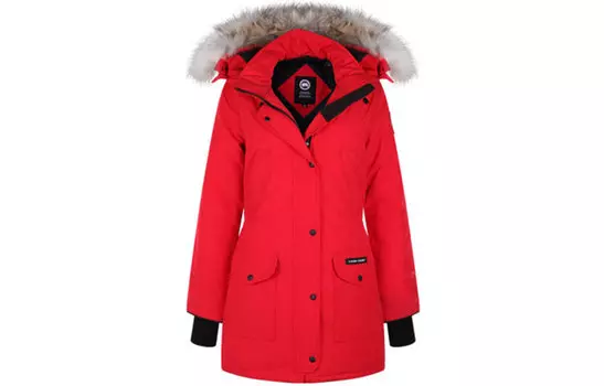 Женский пуховик Canada Goose, красный