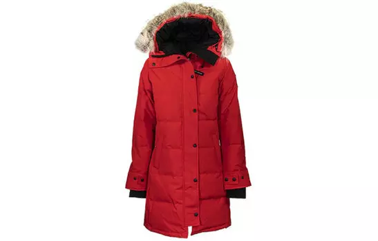 Женский пуховик Canada Goose, красный