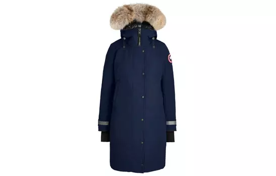 Женский пуховик Canada Goose, темно-синий
