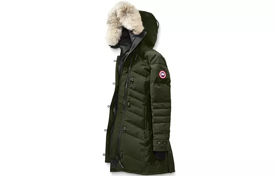 Женский пуховик Canada Goose, темно-зеленый