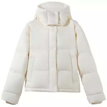 Женский пуховик из теплого флиса CAMEL, Corn Beige White