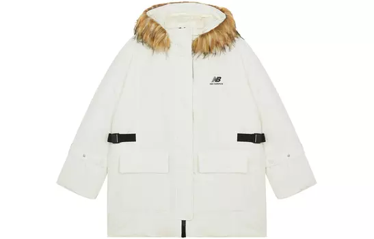 Женский пуховик New Balance, белый