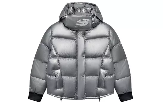 Женский пуховик New Balance Bright Warm, серебряный