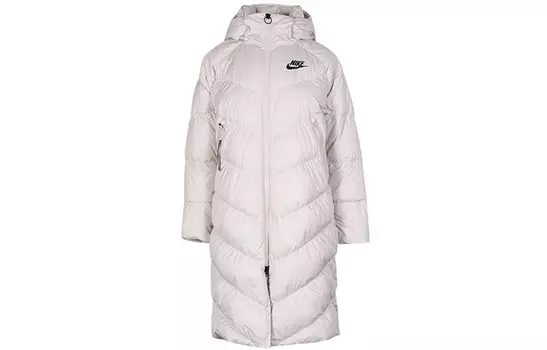 Женский пуховик Nike, светло-бежевый