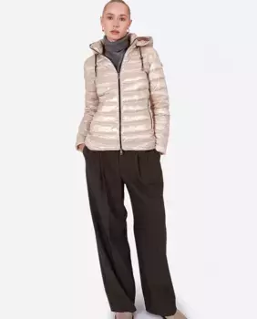 Женский пуховик со съемным капюшоном Henry Arroway, бежевый