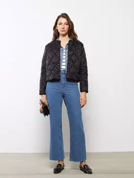 Женский пуховик со стеганым узором и круглым вырезом LCWAIKIKI Classic