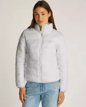 Женский пуховик ватный с высоким воротником Tommy Jeans, цвет Crudo