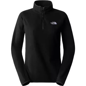 Женский пуловер 100 Glacier с молнией 1/4 The North Face, черный