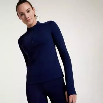 Женский пуловер Calia для бега с длинными рукавами и молнией 1/4