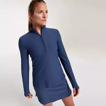 Женский пуловер Calia в рубчик на молнии 1/2 для гольфа