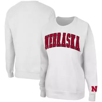 Женский пуловер Colosseum White Nebraska Huskers Campanile, белый свитшот, цвет Neb White
