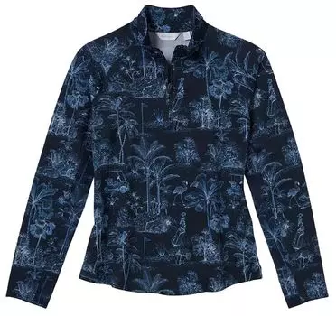 Женский пуловер для гольфа с молнией 1/4 Walter Hagen Performance 11 UV Suncover