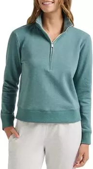 Женский пуловер для гольфа TravisMathew с длинными рукавами и молнией 1/2