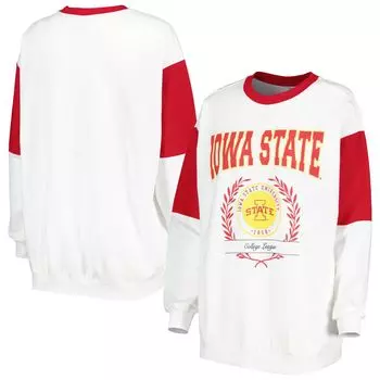 Женский пуловер Gameday Couture белого цвета Iowa State Cyclones It's A Vibe, пуловер «летучая мышь»