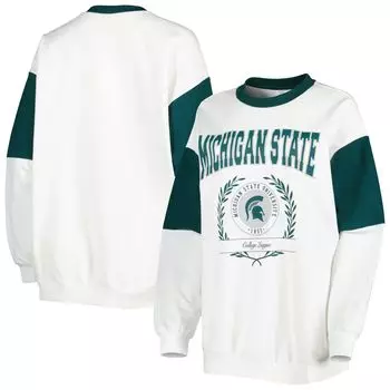 Женский пуловер Gameday Couture Michigan State Spartans It's A Vibe, пуловер «летучая мышь» белого цвета, толстовка