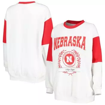 Женский пуловер Gameday Couture White Nebraska Huskers It's A Vibe, пуловер «летучая мышь»