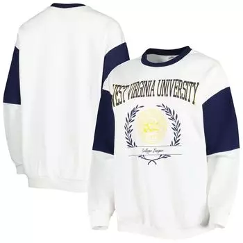 Женский пуловер Gameday Couture White West Virginia Mountaineers It's A Vibe, пуловер «летучая мышь»
