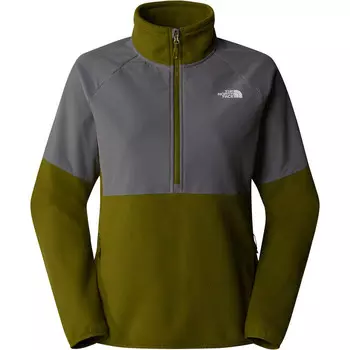 Женский пуловер Glacier Heavyweight с молнией 1/2 The North Face, оливковый
