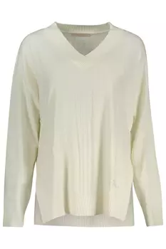 Женский пуловер Guess Jeans с добавлением кашемира длинный, белый