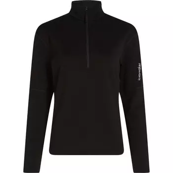 Женский пуловер из натурального флиса 360 Elemental с полумолнией до половины Icebreaker, черный