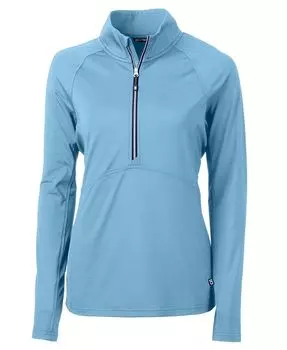 Женский пуловер на молнии Adapt Eco из эластичного переработанного материала с половиной молнии Cutter & Buck, мультиколор