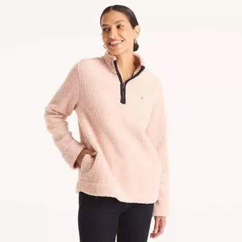 Женский пуловер Nautica из искусственной овчины с застежкой-молнией на четверть оборота, цвет bow burgundy