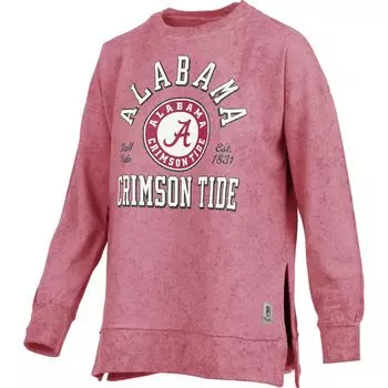 Женский пуловер Pressbox Crimson Alabama Crimson Tide Sun Washed Bishop
