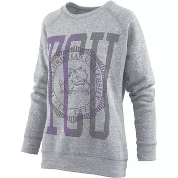 Женский пуловер Pressbox Heather Grey TCU Horned Frogs Knobi реглан, толстовка
