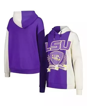 Женский пуловер с цветными блоками фиолетового цвета LSU Tigers Hall of Fame с капюшоном Gameday Couture, фиолетовый