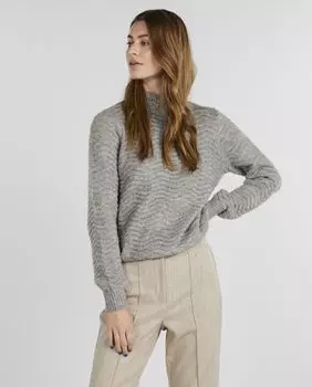 Женский пуловер с длинными рукавами Yas, серый