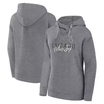 Женский пуловер с капюшоном больших размеров «Heather Grey Chicago White Sox»
