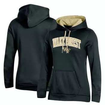Женский пуловер с капюшоном Champion Black Wake Forest Demon Deacons Arch Logo 2.0 Champion