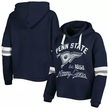 Женский пуловер с капюшоном для прессы, темно-синий пуловер Penn State Nittany Lions Super Pennant
