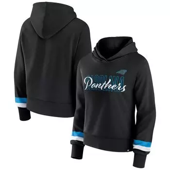 Женский пуловер с капюшоном Fanatics Black Carolina Panthers с капюшоном Fanatics