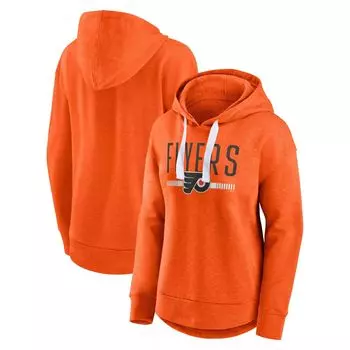 Женский пуловер с капюшоном Fanatics Heather Orange Philadelphia Flyers Never Done Fanatics