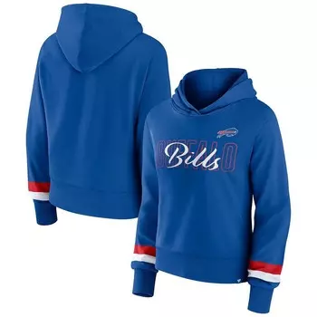Женский пуловер с капюшоном Fanatics с фирменным логотипом Royal Buffalo Bills, цвет Bil Blue