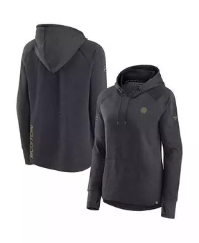 Женский пуловер с капюшоном Heather Charcoal Boston Bruins Authentic Pro Fanatics, серый