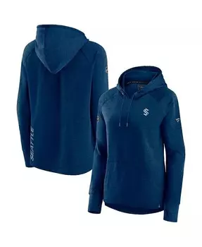 Женский пуловер с капюшоном Heather Deep Sea Seattle Kraken Authentic Pro Fanatics, синий