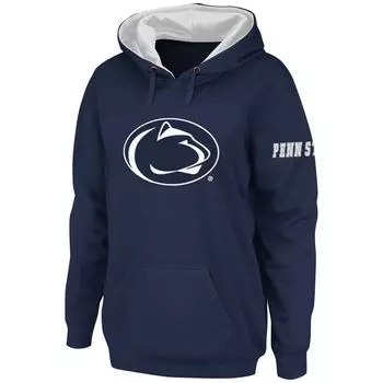Женский пуловер с капюшоном и большим логотипом Stadium Athletic темно-синего цвета Penn State Nittany Lions