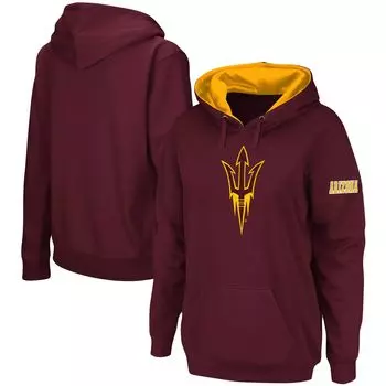 Женский пуловер с капюшоном и большим логотипом Arizona State Sun Devils Team