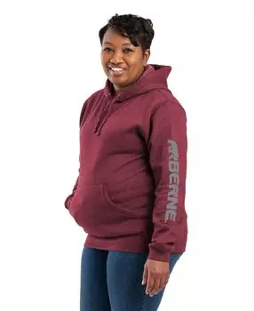 Женский пуловер с капюшоном и фирменными рукавами больших размеров Berne